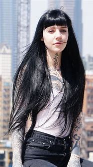 Image result for Long Back Hair Back Goth