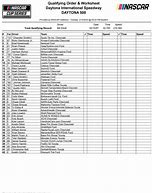 Image result for NASCAR Daytona 500 Line Up Printable