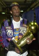 Image result for Kobe with Championship Trophy
