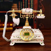 Image result for White Old-Fashioned Telephone