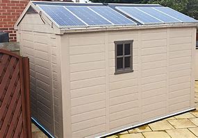 Image result for Shed with Solar Panels