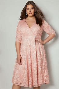 Image result for Plus Size Dresses Pink Wrap Dress