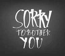 Image result for Sorry for Bothering You Quotes