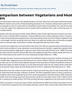 Image result for Summarization of Vegetarian and Meat Eater