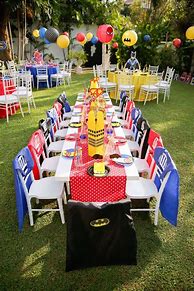 Image result for Superhero Birthday Table