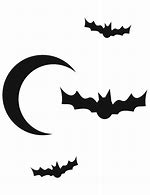Image result for Moon and Bat Stencil