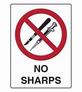 Image result for No Sharp Objects Sign