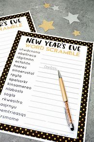 Image result for New Year's Eve Word Scramble