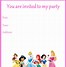 Image result for Disney Princess Birthday Card Design