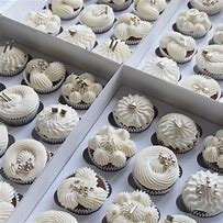 Image result for White Cupcakes with Black Sanding Sugar