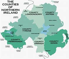 Image result for Northern Ireland Counties Map