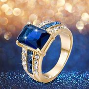 Image result for Women Blue Stone Wedding Ring