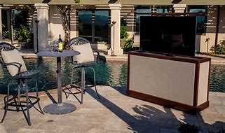 Image result for Outdoor Retractable TV Cabinet
