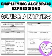 Image result for Algebra 1 Guided Notes PDF