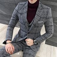 Image result for Textured Pants with Black Coat for Men