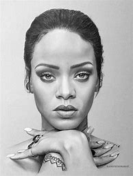 Image result for Rihanna Pencil Drawing