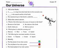 Image result for The Universe Worksheet
