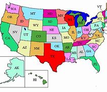 Image result for Large Color Map United States