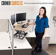 Image result for Standing Desk Cubicle