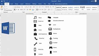 Image result for Symbol for Resume in Word