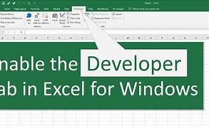 Image result for Developer Tab in Excel