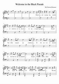 Image result for Welcome to the Black Paade Piano Notes