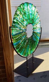 Image result for Metal and Glass Sculpture
