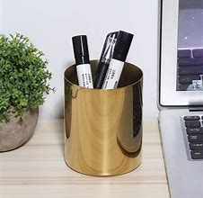 Image result for Gold Metal Pen Holder