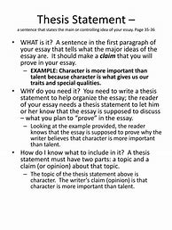 Image result for Narrative Essay Thesis Statement Examples