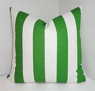 Image result for Green and White Striped Pillow Covers