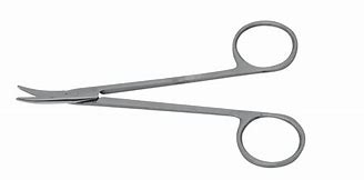 Image result for Curved Scissors Surgical Instruments Drawing