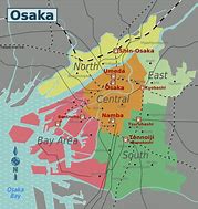 Image result for Map of Tokyo and Osaka Locations