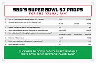 Image result for Printable Super Bowl Party Prop Bets