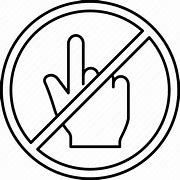 Image result for Don't Touch Icon