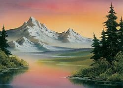 Image result for Bob Ross First Painting