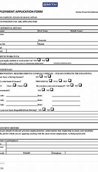 Image result for Simple Job Application Form Template