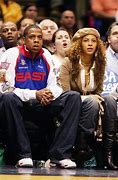Image result for Jay-Z and Beyonce Courtside