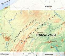 Image result for Pennsylvania Physical Map
