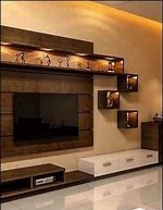 Image result for TV Wall with LED Light Design