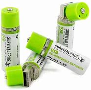 Image result for USB Rechargeable Batteries 2Pc