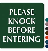 Image result for Please Knock Sign