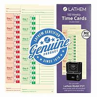 Image result for Lathem Time Clock Cards Model 1500E