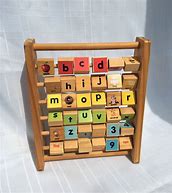 Image result for Wooden Alphabet Abacus