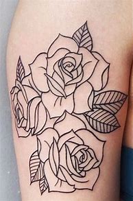 Image result for Rose Tattoo Outline