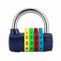 Image result for 4 Digit Padlock Coloured