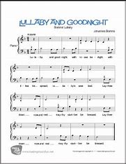 Image result for Brahms Lullaby Piano Sheet Music