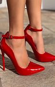 Image result for Red Patent Heels Wide