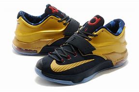 Image result for Black and Gold Kevin Durant Basketball Shoes