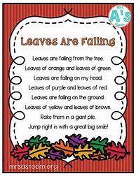 Image result for Preschool Fall Poem