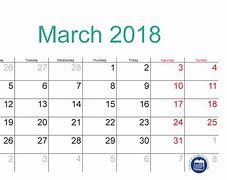 Image result for March 2018 Calendar Printable Template